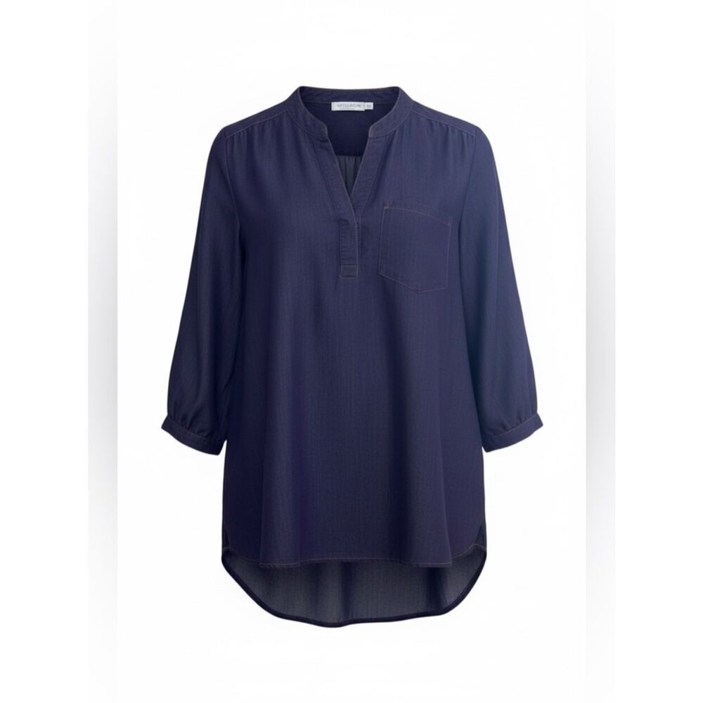 Solitaire Lightweight Denim V Neck Top